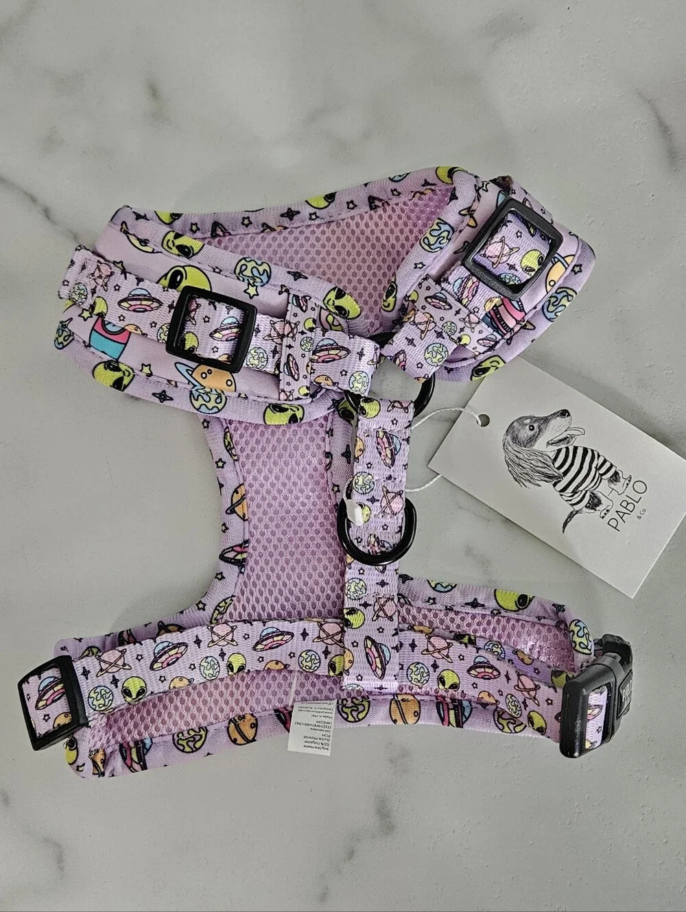 Purple Alien Print Harness